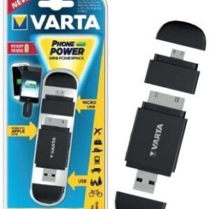 Varta Black Mini Powerpack Charger Smart 2 In 1 Solution